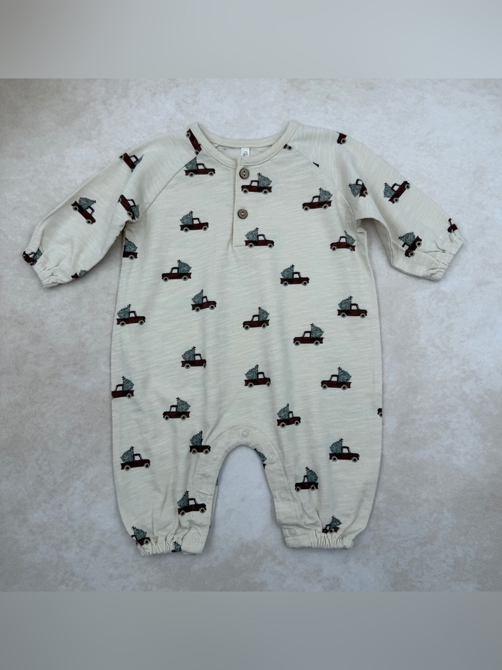 🆕 Rylee + Cru Christmas Tree Trucks Romper
